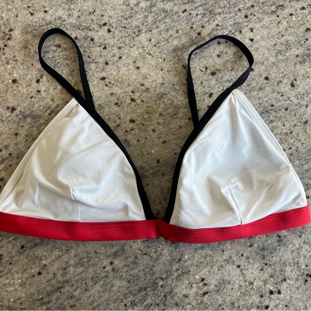 Color block garage clothing bikini top